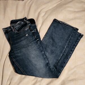 Silver Brand Slim Fit Boot Cut Dark Blue Jeans 34x30